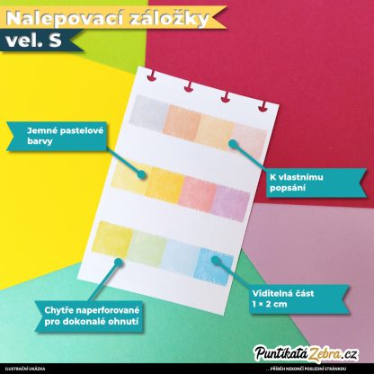 Nalepovaci zalozky velikost s mix