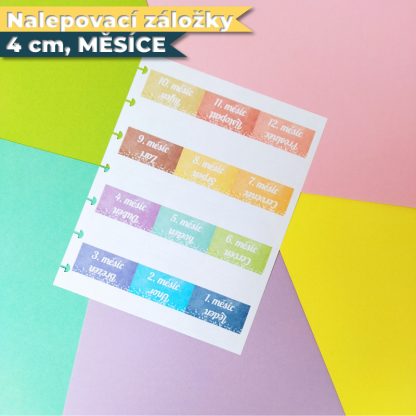 Nalepovaci zalozky 4 cm mesice